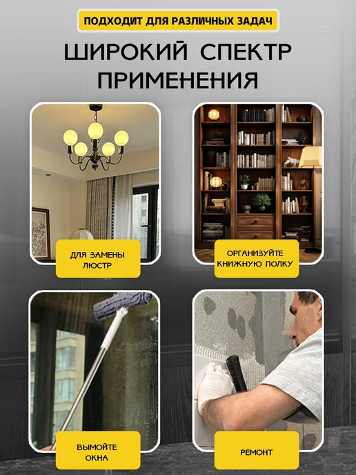Лестница-трансформер 5 ступеней, алюминиевая, складная, серый, фото 7