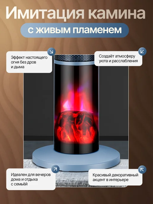 Обогреватель для дома напольный электрический, черный, фото 6