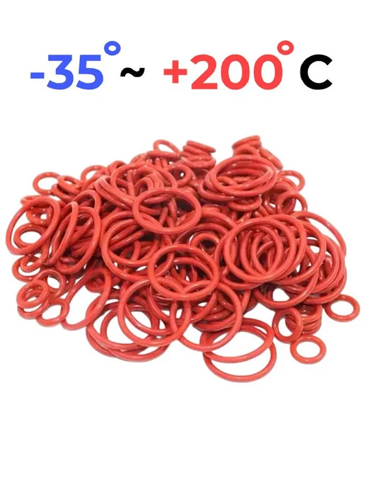 Кольцо уплотнительное 7.2х12х2.4 VMQ силикон 5 шт, 12x2.4, 5 шт, фото 3