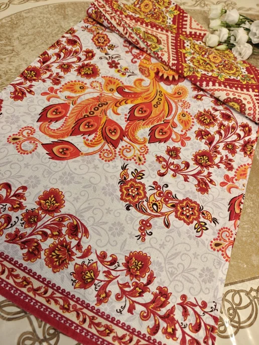 Текстиль домашний Рушник свадебный, красный, фото 2
