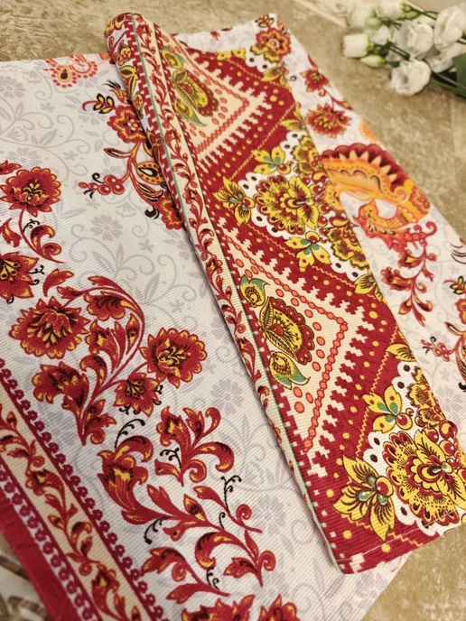 Текстиль домашний Рушник свадебный, красный, фото 4