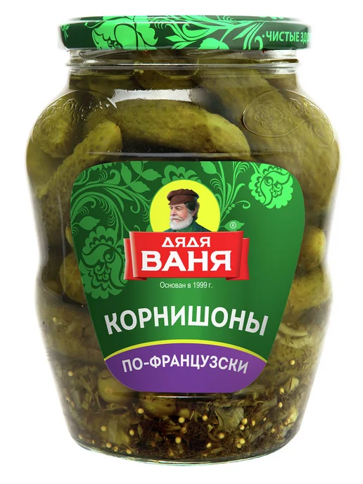 Корнишоны Дядя Ваня по-французски маринованные 680 г, 680 г