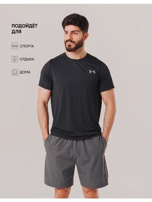 Under Armour Спортивная футболка, черный, фото 3