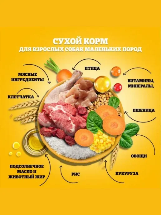 Сухой корм PEDIGREE Педигри для собак, мелкие, говядина, 0,5 кг, фото 7