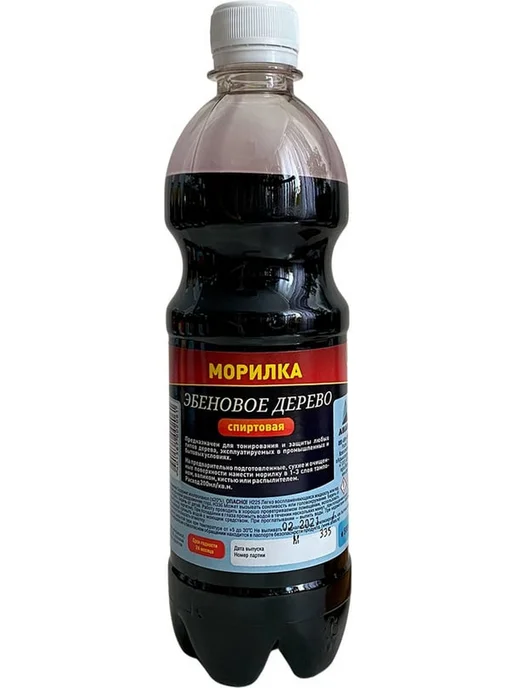 Морилка спиртовая черная для дерева быстросохнущая 1 литр, черный, фото 2