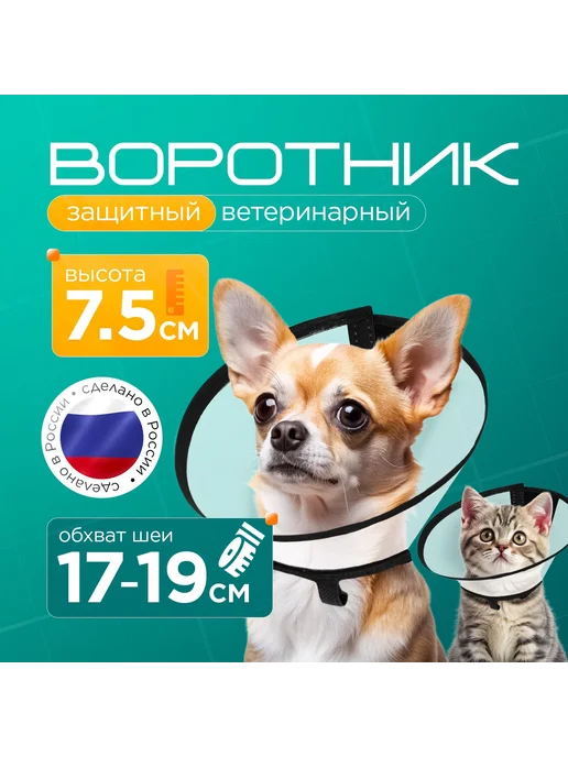 Защитный воротник для кошек и собак L, вариант