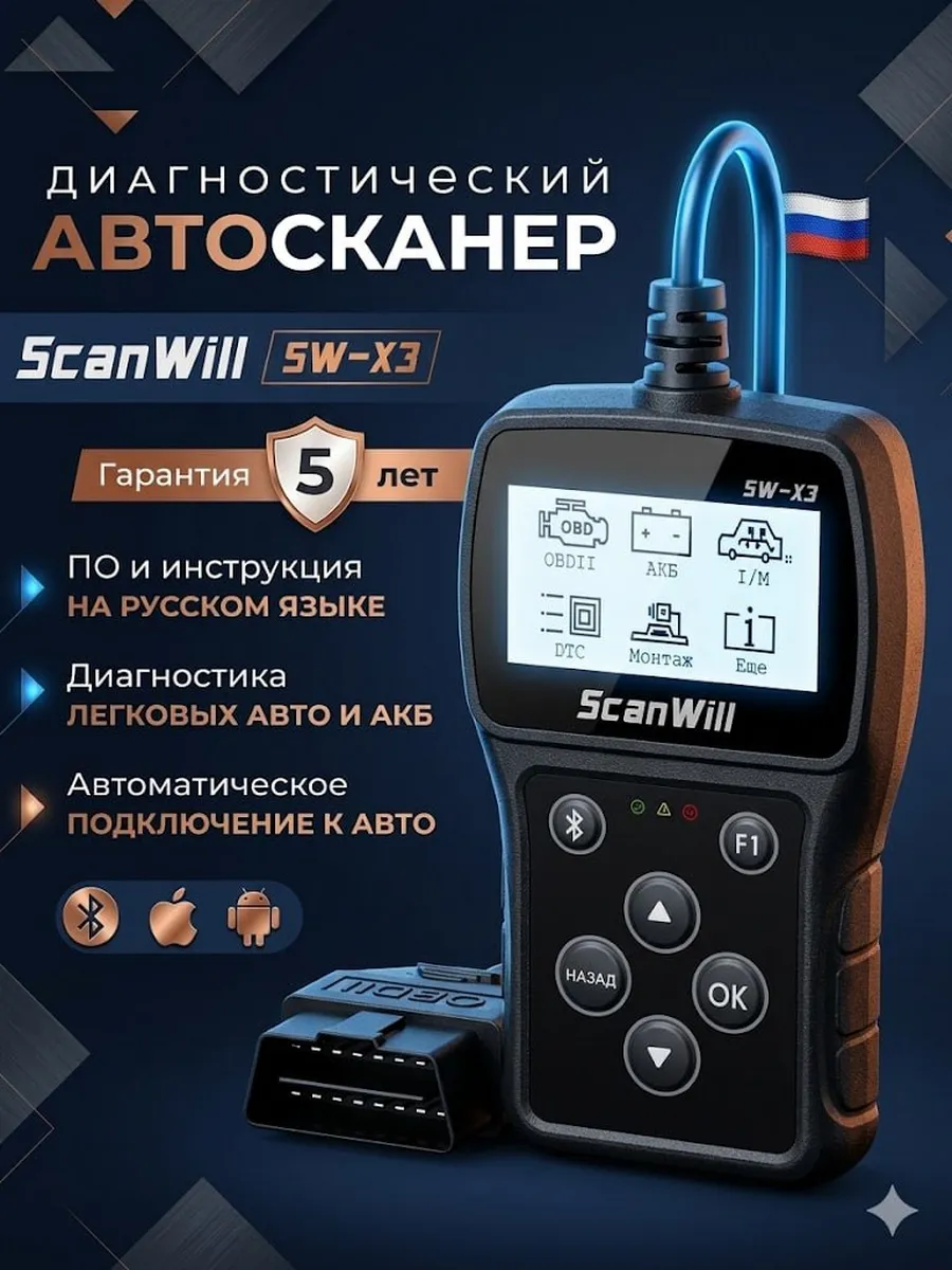Автосканер для диагностики автомобиля на русском языке