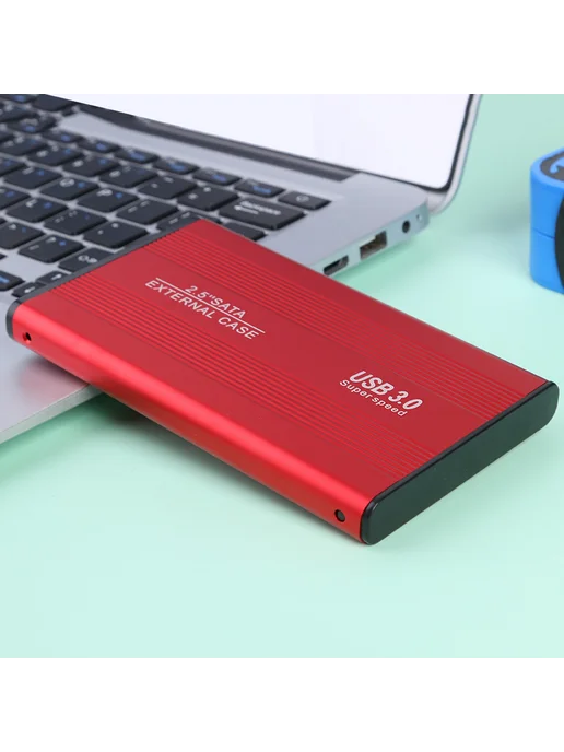 2,5-дюймовый USB 3.0 бокс для жёсткого диска красный, красный, фото 3