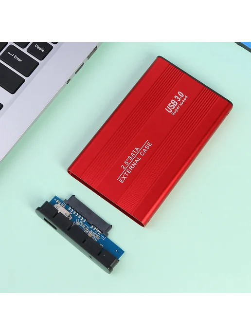 2,5-дюймовый USB 3.0 бокс для жёсткого диска красный, красный, фото 5
