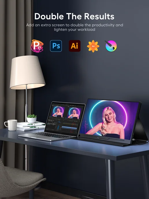 Uperfect Игровой дисплей 18,5" 120 Гц для Steam Deck PS5 HDMI USB C, вариант, фото 3