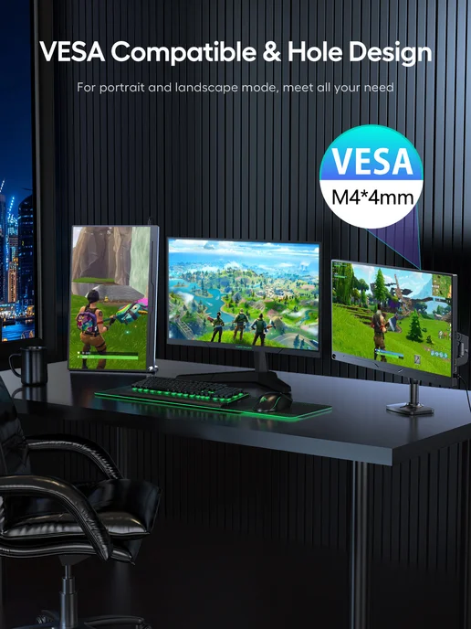 Uperfect Игровой дисплей 18,5" 120 Гц для Steam Deck PS5 HDMI USB C, вариант, фото 4