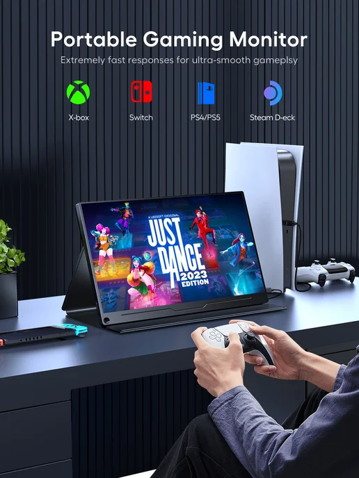 Uperfect Игровой дисплей 18,5" 120 Гц для Steam Deck PS5 HDMI USB C, вариант, фото 5