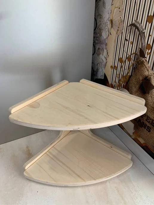 SAWING Полка настольная угловая для кухни деревянная, бежевый, фото 8