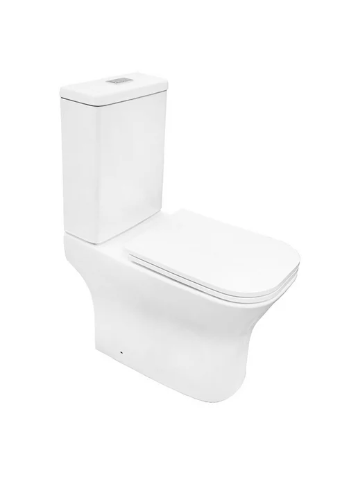Azario Унитаз с бачком торнадо безободковый Milagro AZ-8502, белый, фото 5