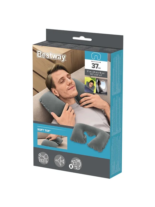 Bestway Подушка для путешествий надувная, 37x24x10 см, фото 5