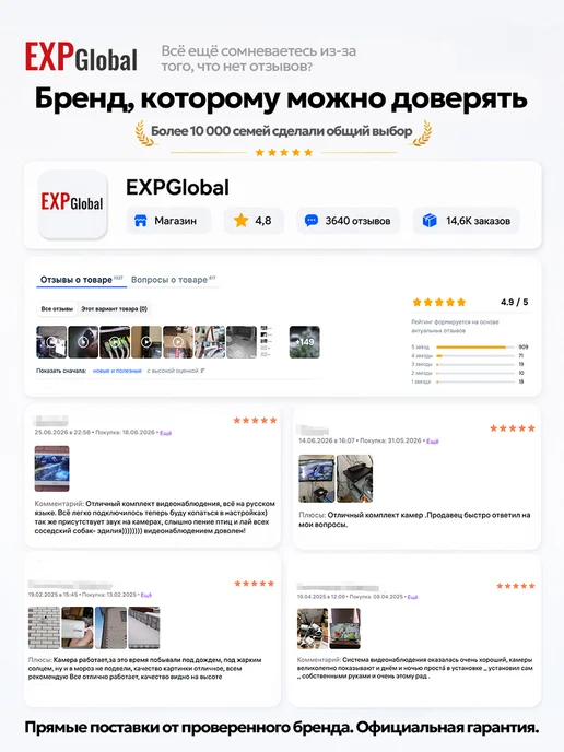 EXPGlobal Уличная камера видеонаблюдения PTZ IP камера POE 8Мп, белый, фото 2