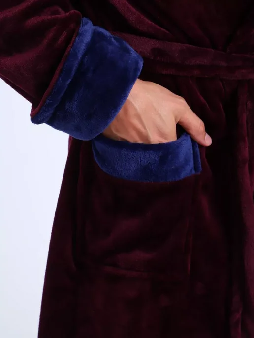 SIDRA TEXTILE Халат мужской, красный, фото 4