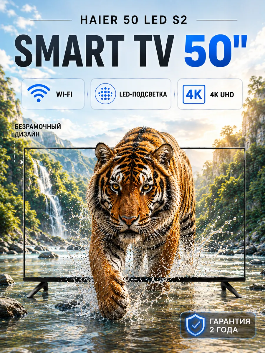 Haier Телевизор 50 дюймов SMART TV LED S2