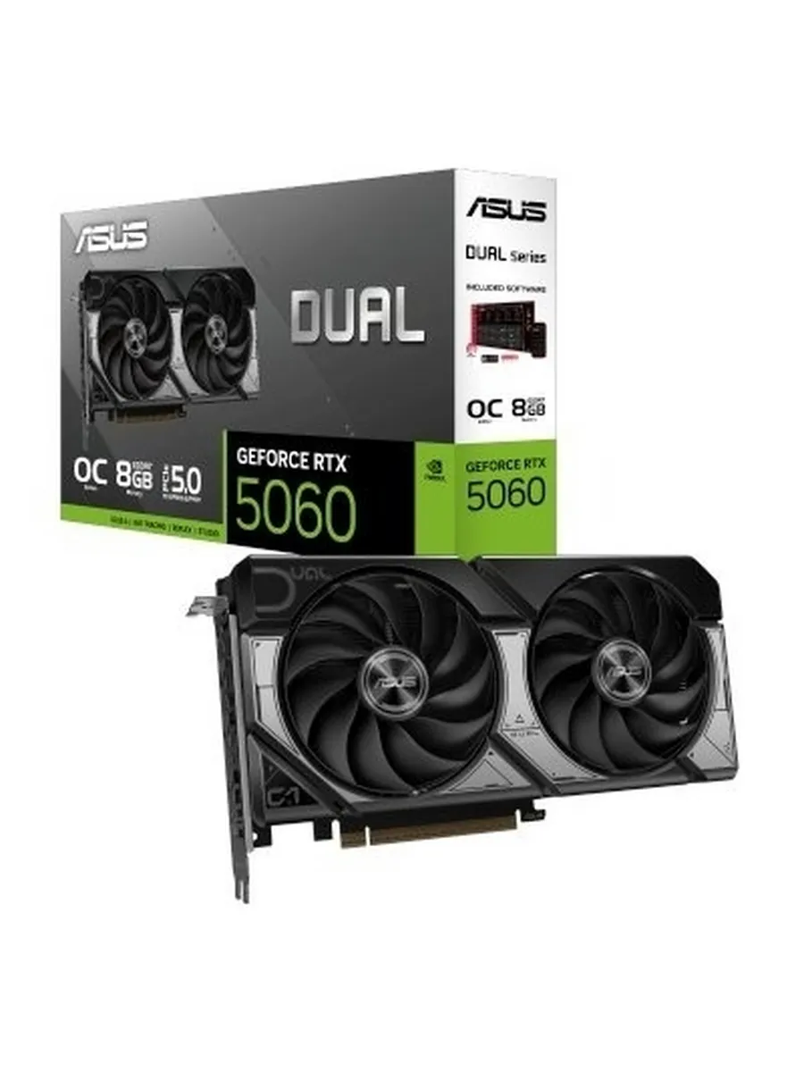 Asus Видеокарта RTX 5060 DUAL-RTX5060-O8G RTX 5060 8Gb