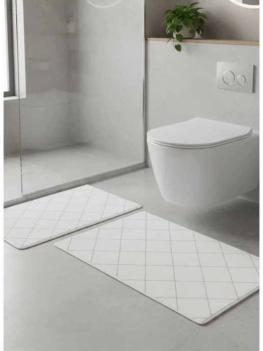 DECOR MAGIC Коврик в ванную и туалет ARCTIC 40 60 см, белый, фото 7
