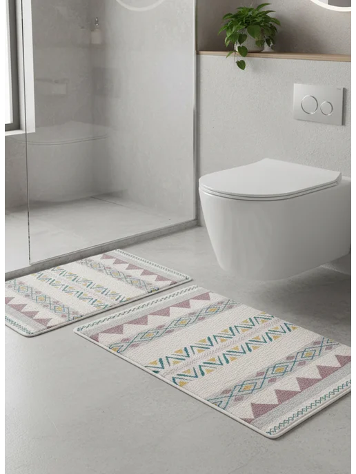 DECOR MAGIC Коврик для ванной 40 60 см FIONA, белый, фото 7