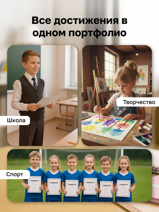 BG Портфолио школьника А4 на 4 кольцах, вариант, фото 5