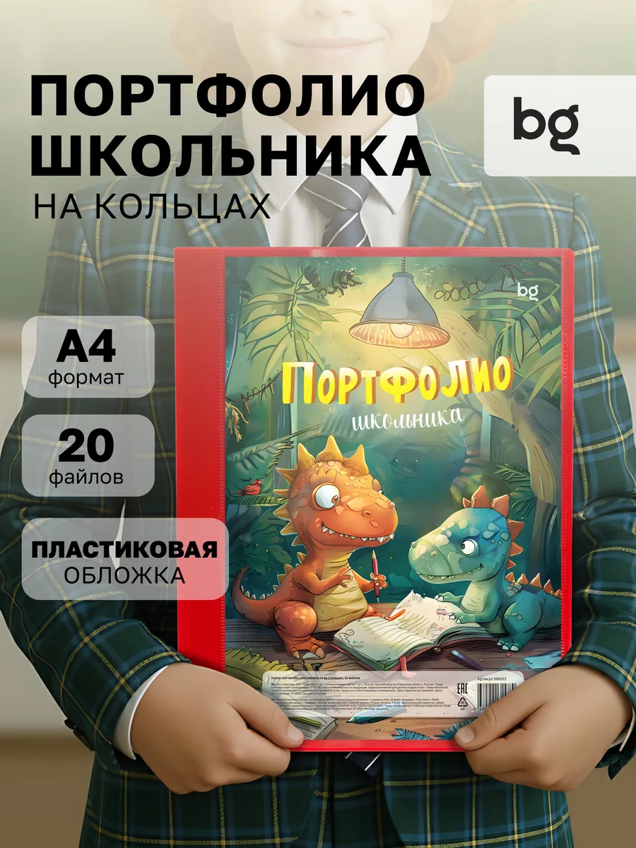 Портфолио школьника А4 с вкладышами