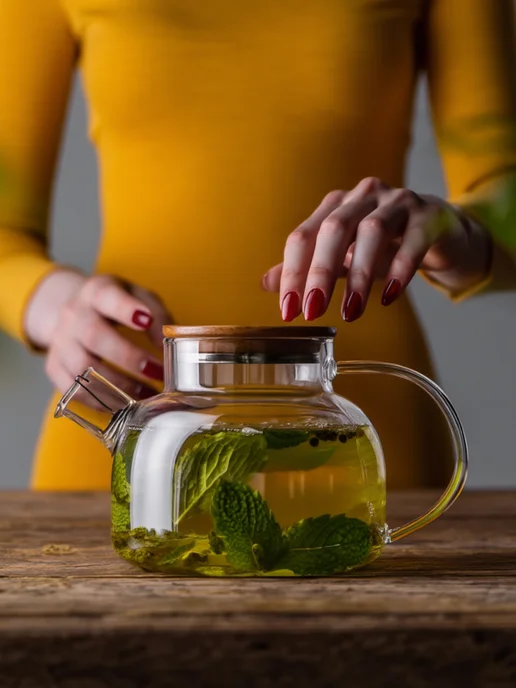 TEA POT Чайник заварочный стеклянный 1000 мл, 1 л, фото 2