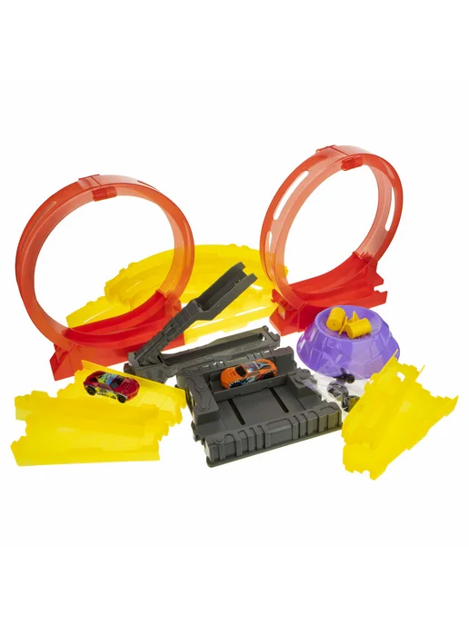 1TOY Игровой трек Турнир каскадеров, оранжевый, фото 2