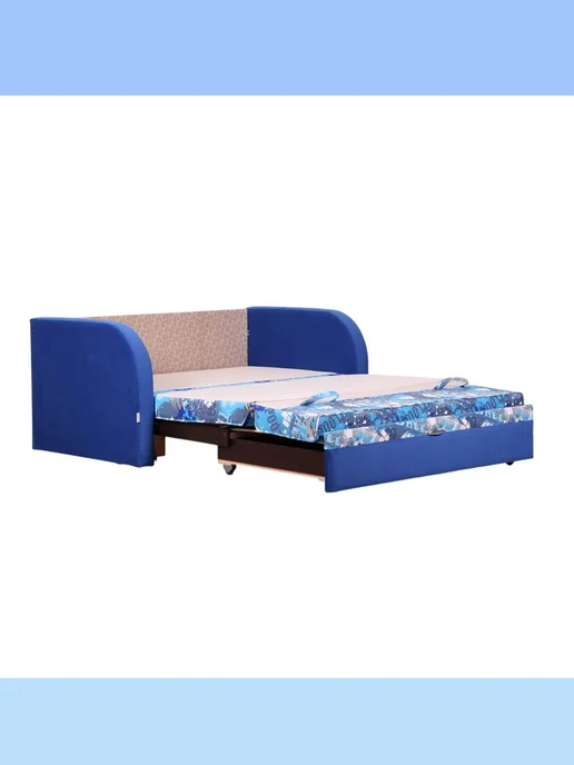 Bed-mobile Диван детский раскладной "Мультик-135". Цвет Футбол, синий, фото 7
