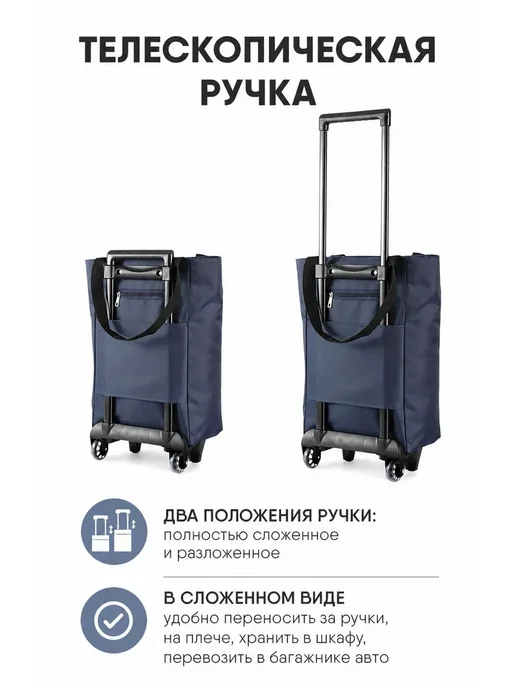 Тележка для покупок на колесиках, зеленый, фото 4
