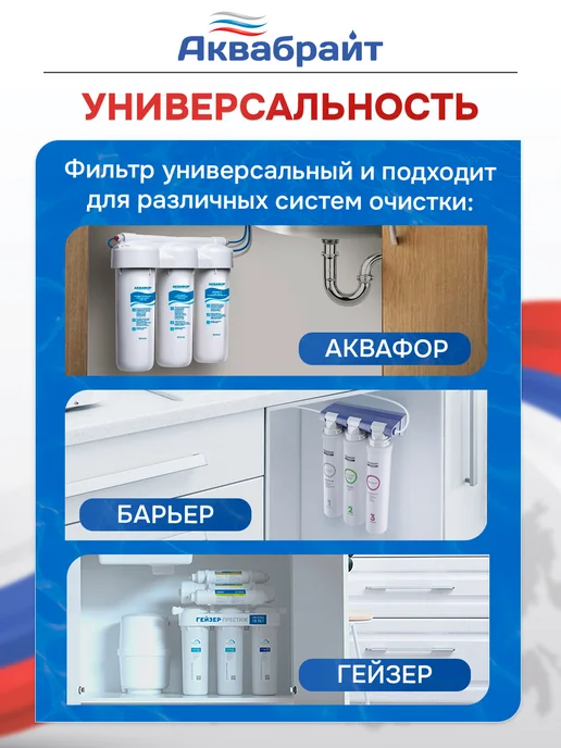 Аквабрайт Фильтр для воды магистральный двойной SLIM LINE АБФ-2 3 4, вариант, фото 5