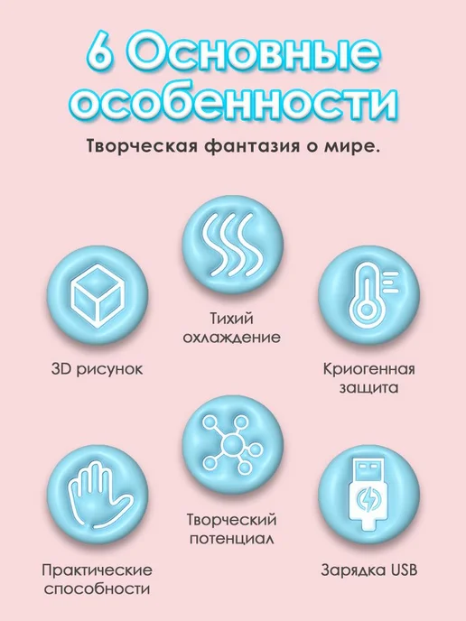 TrendyNote 3Д ручка беспроводная набор с пластиком лапка, голубой, фото 2