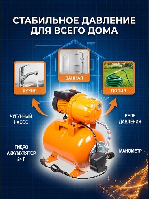 Насосная станция для воды для дома автоматическая — фото 3