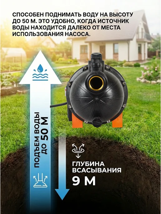 Насос поверхностный для воды самовсасывающий — фото 3