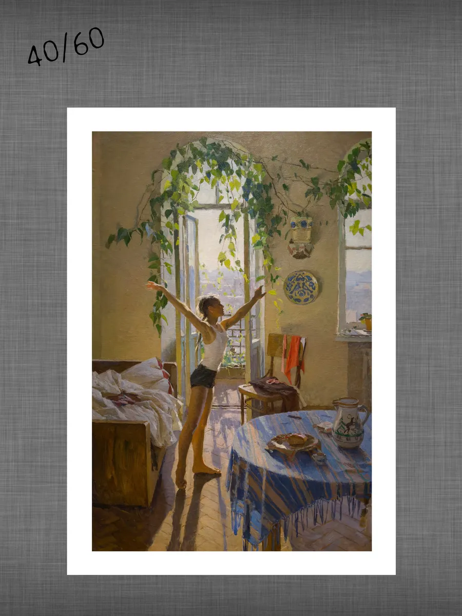 "Утро", Яблонская (искусст.полотно без подрамн, 40х60)