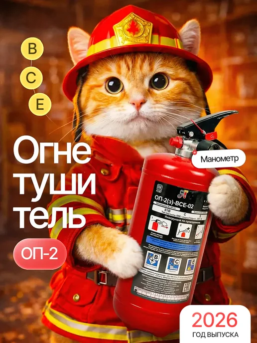 Ярпожинвeст. Огнетушитель порошковый для авто ОП-2 2026, вариант