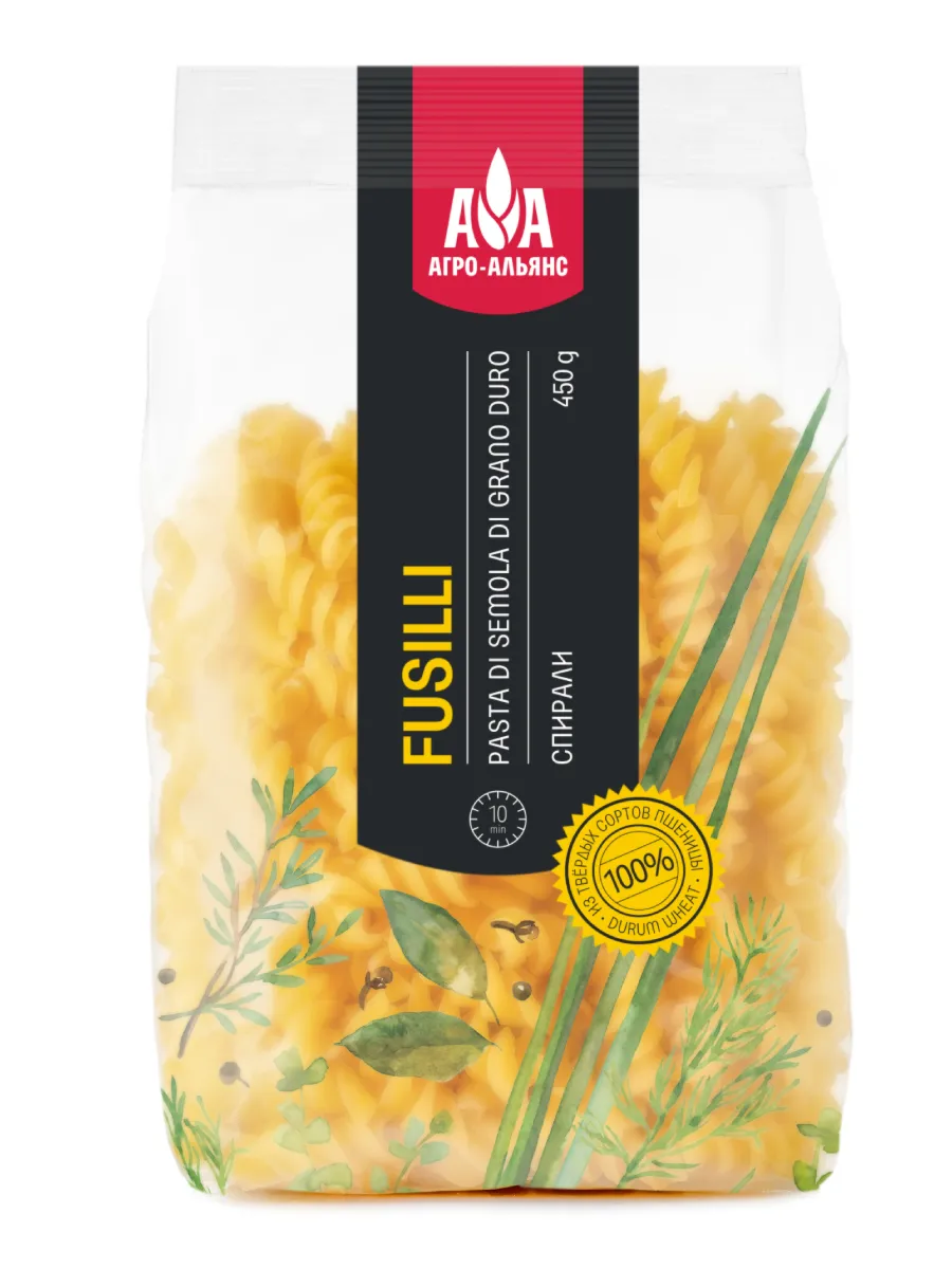 Макаронные изделия гр А Агро-Альянс Спирали 450 г