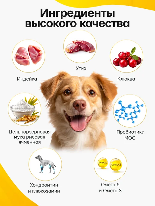 Сухой корм BUDDY DINNER для собак, индейка, утка, 3 кг, фото 2