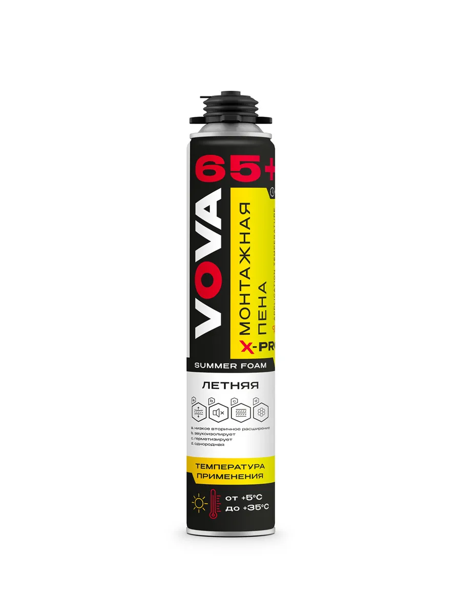 Монтажная пена Летняя VOVA X-PRO 65+