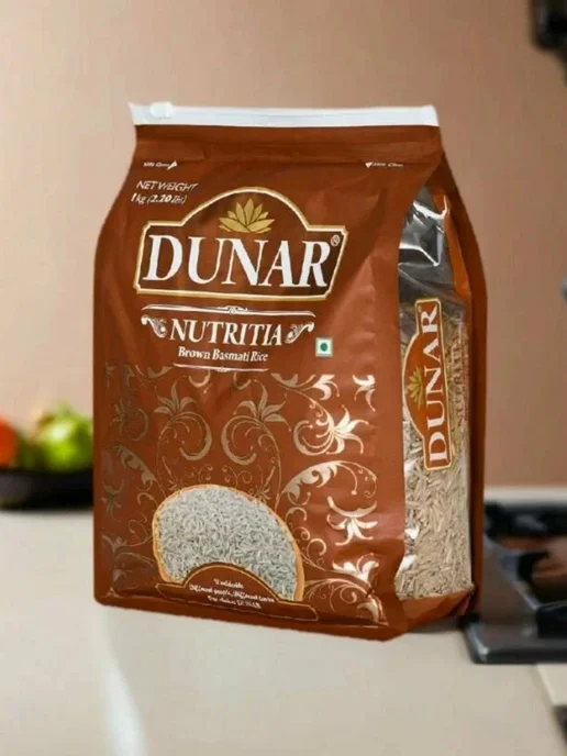 Dunar Рис Basmati Nutritia нешлифованный 1 кг x 2 шт, 1 кг, 2 шт, фото 4