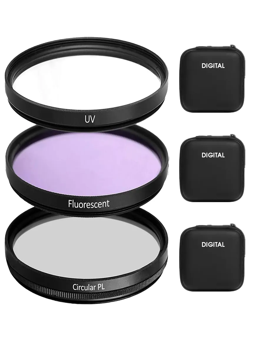 Комплект из 52 мм CPL, UV, FLD