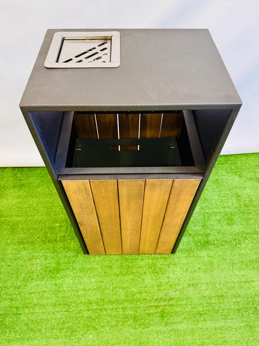 Mebel_Park32 Урна уличная с антивандальным замком (оцинкованный вкладыш), серый, фото 5