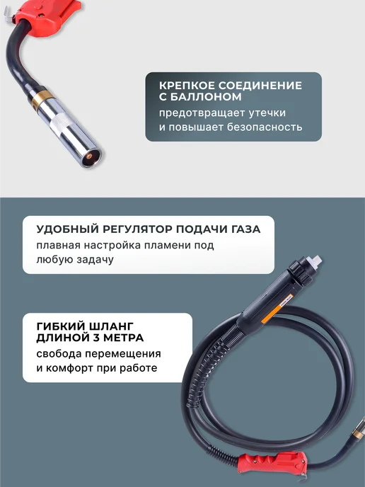Горелка сварочная для полуавтомата 3 метра САИПА-500 — фото 3