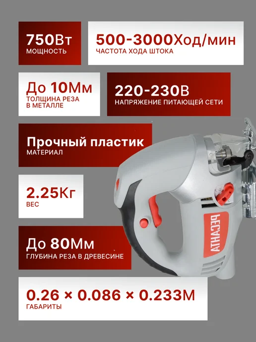 Лобзик электрический по дереву профессиональный Л-80/750 — фото 3