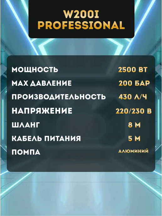 Мойка высокого давления профессиональная W200i PROFESSIONAL — фото 4