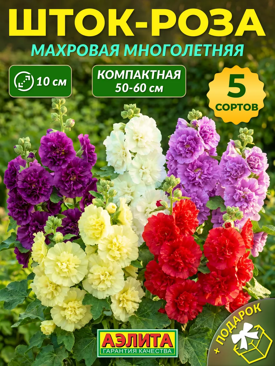 Семена мальва шток-роза махровая Королевская