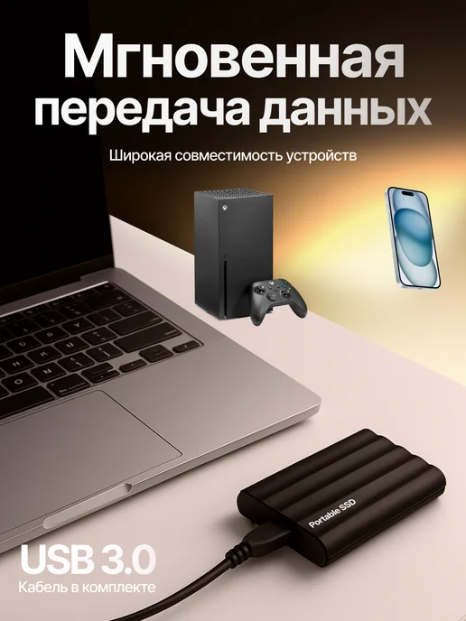 MAGSS Внешний жесткий диск HDD 1 ТБ, 1 ТБ, фото 2