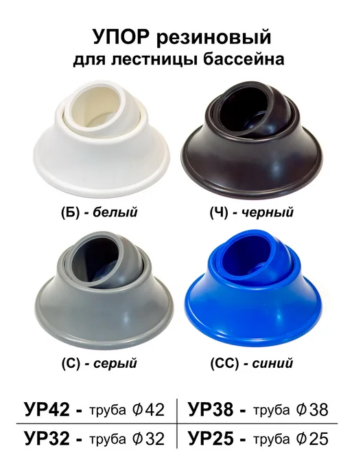 Ступень лестницы бассейна М-3890 ЧК, черный, фото 2