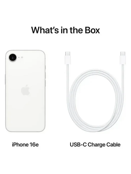 Смартфон Apple iPhone 16E 256 ГБ, белый, фото 5
